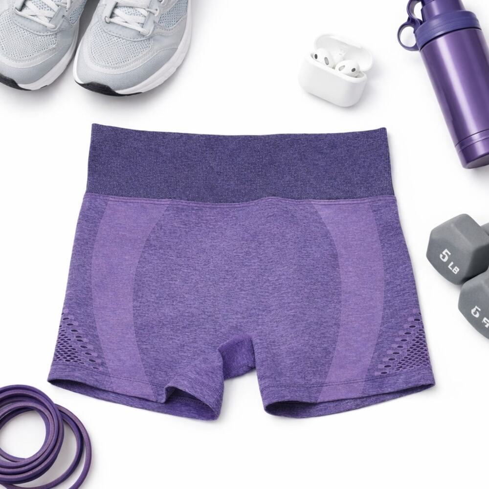 VS Pink Active Purple Seamless Bike Shorts Small